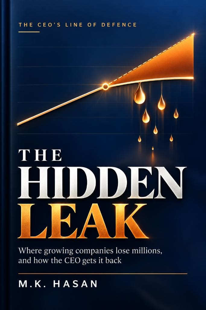 The Hidden Leak by M.K. Hasan — where growing companies lose millions, and how the CEO gets it back